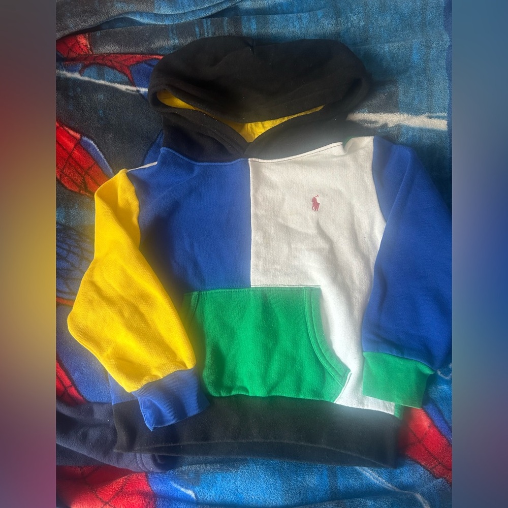 Polo Ralph Lauren color block, hoodie size good condition